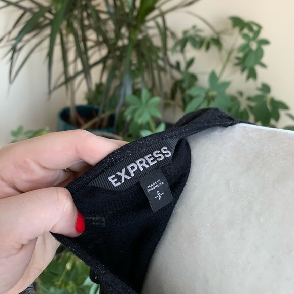 Express metallic ruched t shirt dress - Picture 5 of 5